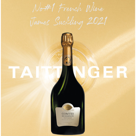 James Suckling Top French Wine 2021 Taittinger Comtes de Champagne Blanc de Blancs 2008